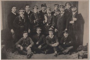 Group of Fireman Firemen Perhaps Fancy Dress Old Postcard