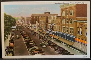 Vintage Postcard1942 Broadway, looking west, Mayfield, Kentucky (KY)