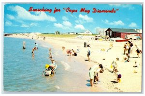 c1960's Searching For Cape May Diamonds Cape May New Jersey NJ Bathing Postcard