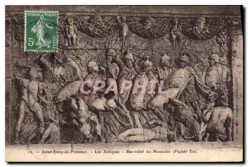 Postcard Old Saint Remy de Provence Bas Relief Ancient Mausoleum of the East ...