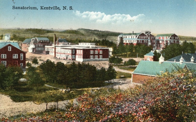 Vintage Postcard 1937 Sanatorium Kentville N. S. Nova Scotia Canada CAN 