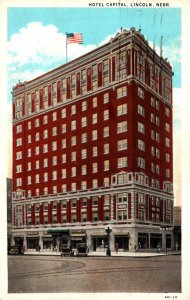 Nebraska Lincoln Hotel Capitol 1939 Curteich