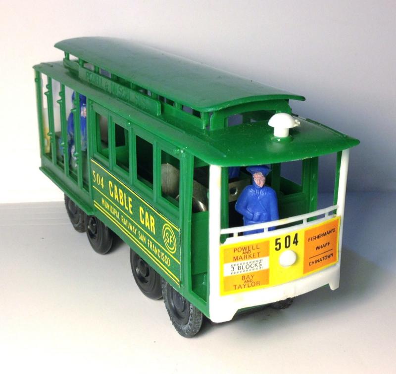 Vintage SAN FRANCISCO CABLE CAR 1970s Toy Trolley RINGING BELL Smith News Co 504