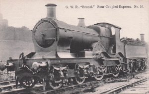 GWR Brunel Train Four Coupled Express Antique Postcard