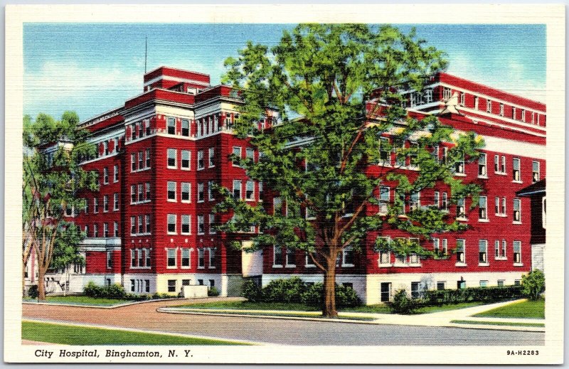 VINTAGE POSTCARD THE CITY HOSPITAL AT BINGHAMPTON NEW YORK 