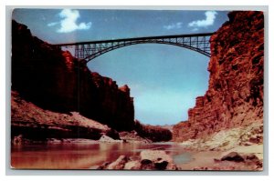 Vintage 1957 Postcard Navajo Bridge Marble Canyon Colorado River Arizona