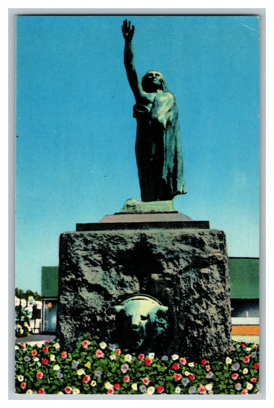 Postcard WA Chief Seattle Statue Seattle Washington Vintage Standard View Card 