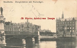 Sweden, Stockholm, Djurgardsbron Och Narvavagen