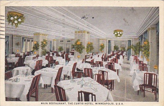 Minnesota Minneapolis Main Restaurant Interior The Curtis Hotel 1926 Curteich