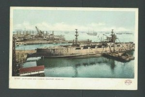 Ca 1907 PPC Shipyards & Harbor Newport News Va Shows Ships UDB Mint