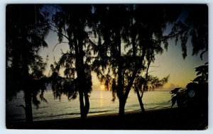 Sunset Scene Gibbs Beach St. Peter BARBADOS West Indies Postcard