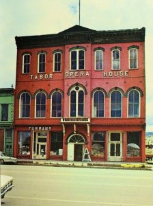 Tabor Opera House, Leadville, CO  Signs Cars Street Scene Vintage Postcard P39
