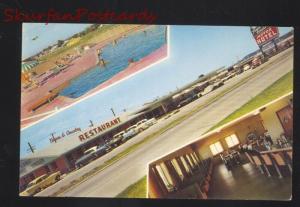 TULSA OKLAHOMA ROUTE 66 TOWN & COUNTRY RESTAURANT OLD CARS POSTCARD