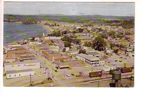 Aerial View, Blind River, Ontario, Train Cars and Tracts