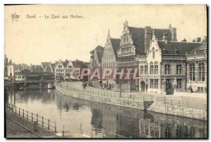 Old Postcard Ghent Quai aux Herbes