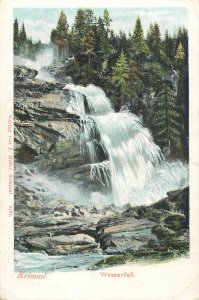 B584 Austria Krimml scenic waterfall Litho 1900