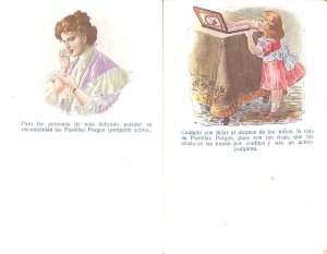 Pastillas Purgen Medicine Advertising Postcards 1900 Spain active purgative pill 