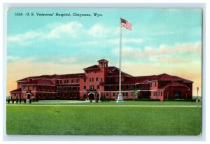 c1940's View Of U.S Veterans Hospital Cheyenne Wyoming WY Vintage Postcard 