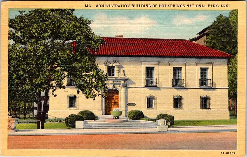 POSTCARD SCENE Hot Springs National Park Arkansas AR AM5978