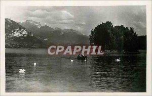 'Old Postcard Lake Annecy L''Ile des Cygnes and the Spinner'
