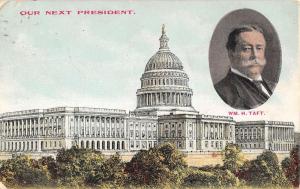 Washington DC Capitol Bldg President Taft Antique Postcard K61013