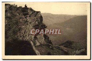 Old Postcard of The Rocks & # 39Oetre and the valley of the Reopens