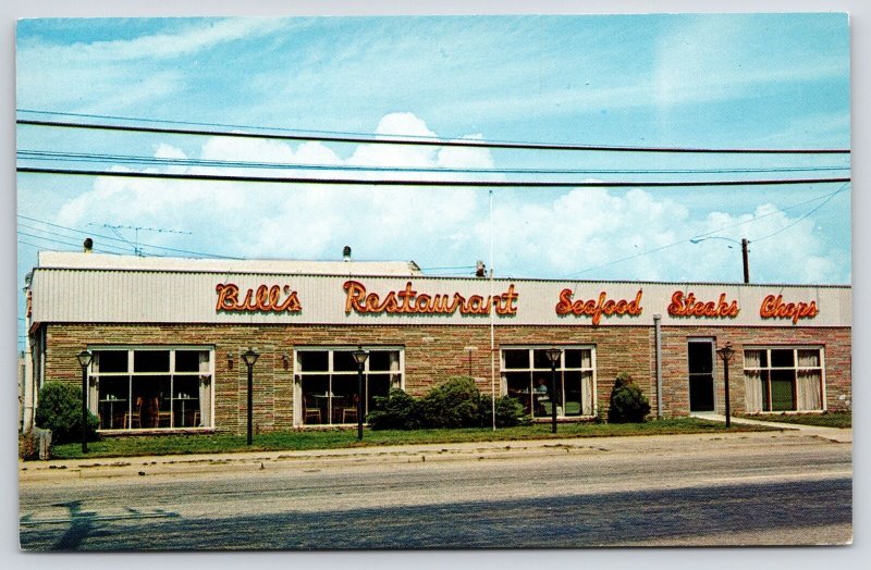 Surf City NJ~Bill's Restaurant~Neon Seafood Steaks Chops~Division Street~1960s  