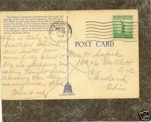 WASHINGTON DC 1941 CHAPEL CHURCH Postcard
