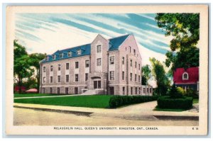 c1940's Mclaughlin Hall Queen's University Kingston Ontario Canada Postcard