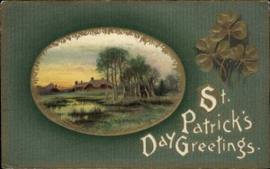 Winsch Country Scene St Patrick's Day Ireland c1910 Vintage Postcard