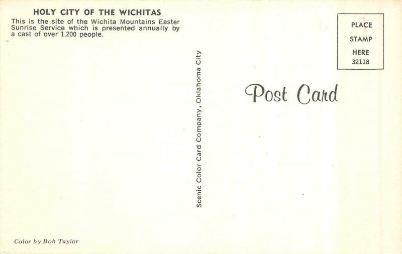 OK, Oklahoma  HOLY CITY OF THE WICHITAS~Easter Sunrise Service Site  Postcard