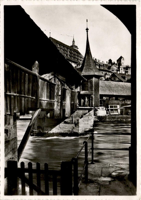 LUZERN Spreuerbrücke 216 Léon Nordmann & Co. Swiss Fabrication RPPC!