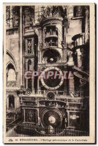 Strasbourg Old Postcard Astronomical Clock of the cathedral