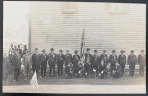 Mint USA Real Picture Postcard Civil War GAR Veterans Brain Bridge WY