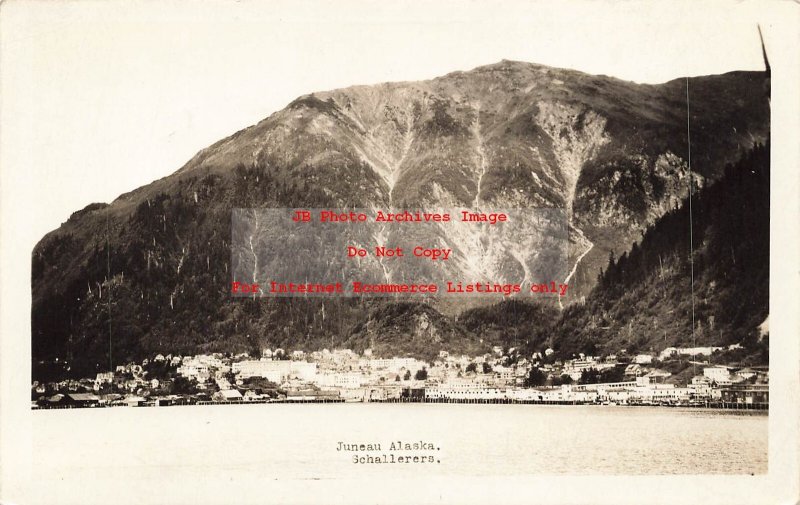 AK, Juneau, Alaska, RPPC, City Scene, Schallerers Photo