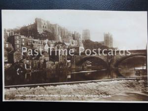 c1910 RP - Durham, The Cathedral, Castle & Framwell Gate Bridge