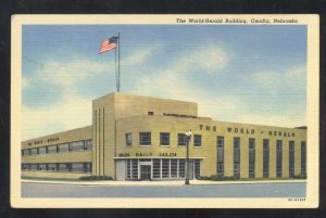 OMAHA NEBRASKA THE OMAHA WORLD HERALD NEWSPAPER BUILDING VINTAGE POSTCARD