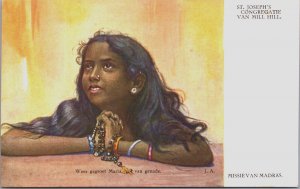 India St Joseph's Congregatie Van Mill Hill Madras Girl Vintage Postcard C150