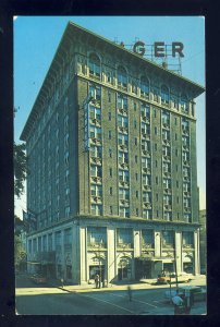 Savannah, Georgia/GA Postcard, The Manger Hotel, 1950's Car, Congress-Bull Sts