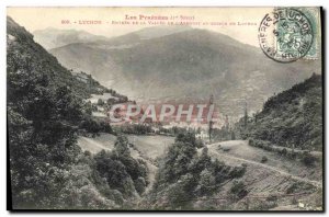 Old Postcard Luchon Entree De La Vallee de l & # 39Arboust above Luchon