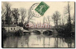 Old Postcard Chartres The nuef Bridge