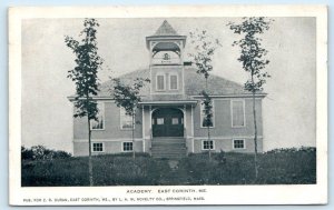 EAST CORINTH, Maine ME ~ School ACADEMY 1908 Penobscot County  Postcard