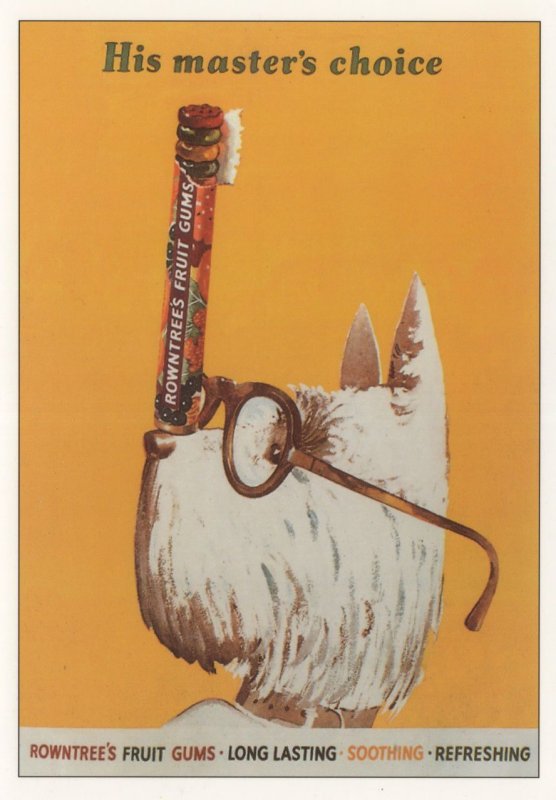 His Masters Voice Of Choice Rowntree Fruit Gums Postcard