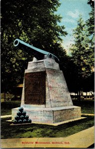 Soldiers Monument, Auburn IN c1909 Vintage Postcard K53