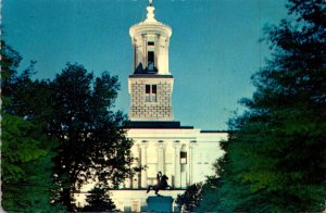 Tennessee Nashville Capitol Building At Night