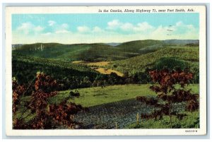 1941 Ozarks Along Highway Exterior Field Fort Smith Arkansas AR Vintage Postcard