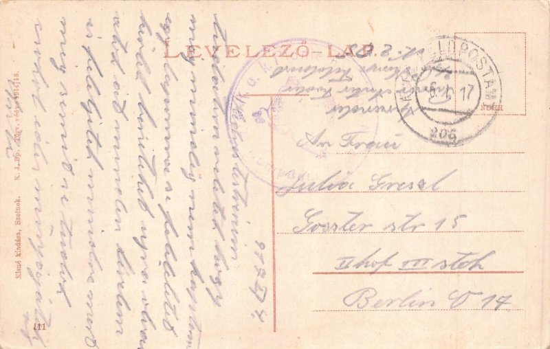 Hungary Szolnok 1917 WWI field postcard