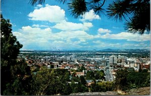 Vtg Spokane Washington WA Aerial Birdseye View of City Postcard