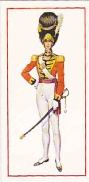 Carreras Vintage Cigarette Card Military Uniforms 1976 No 21 Officer 1815 Fir...