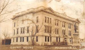 D72/ Milbank South Dakota SD Postcard Real Photo RPPC c1920s Court House